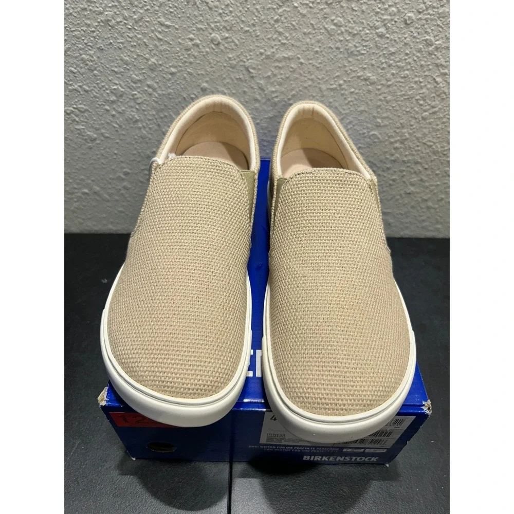 Birkenstock Oswego Textile Mixed Leather Sandcastle EU 43 US M10 Mens